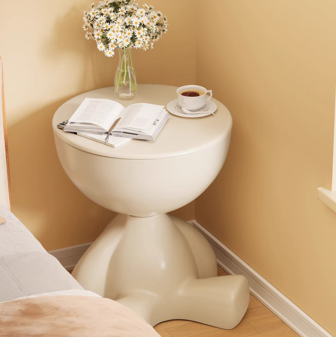 Taburet / Masuta / Statueta pentru marginea canapelei – masuta moderna, ornament decorativ pentru casa 41x37 - ursulet crem [2]