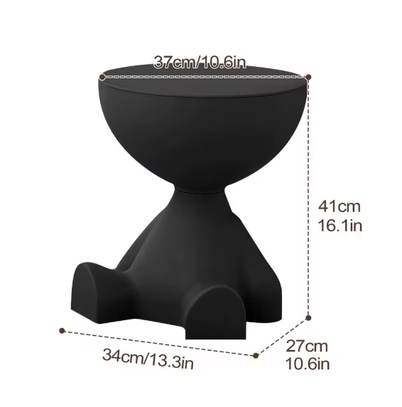 Taburet / Masuta / Statueta pentru marginea canapelei – masuta moderna, ornament decorativ pentru casa 41x37 - ursulet negru [5]