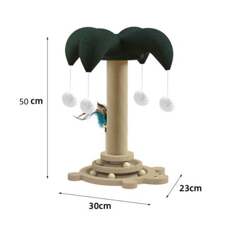 Produse - Ansamblu de joaca si zgariat pentru pisici, lemn si plus