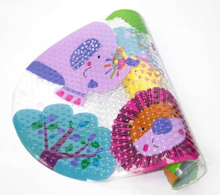 Covoras de cada pentru copii cu suprafata antialunecare – Multicolor, 69x39 cm, PVC Rezistent, model Girafa [1]