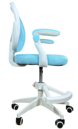 Scaun de birou, hidraulic si pivotant, pentru copii, rotativ cu sezut din spuma, spatar ergonomic, culoare Albastru [3]