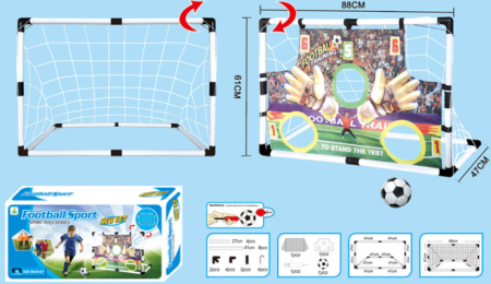 Poarta de fotbal cu covor de antrenament pentru acuratetea loviturilor, 61 x 88 cm, pentru joaca si antrenament [3]