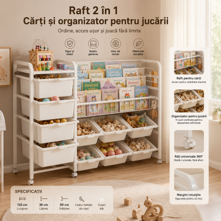 Organizare - Raft pentru carti si Organizator de jucarii