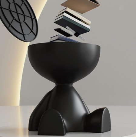 Taburet / Masuta / Statueta pentru marginea canapelei – masuta moderna, ornament decorativ pentru casa 41x37 - ursulet negru [2]