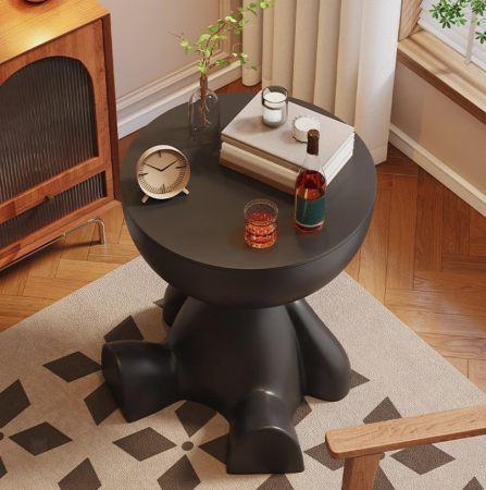 Mobilier casa - Taburet / Masuta / Statueta pentru marginea canapelei – masuta moderna, ornament decorativ pentru casa 41x37 - ursulet negru
