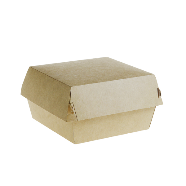 Cutii hamburger medii din carton, color/kraft, 125×111 mm, 100 buc/set [2]