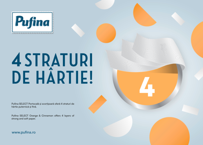 Hartie Igienica Pufina Orange Cinnamon 4 Straturi 8 Role [2]