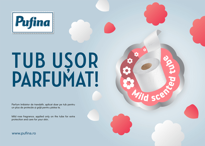 Hârtie Igienică Pufina Rose Garden 3 Straturi 140 Foi 8 Role / Set [6]