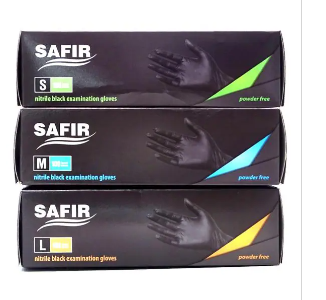 Mănuși nitril negre SAFIR – 100 buc/set [3]