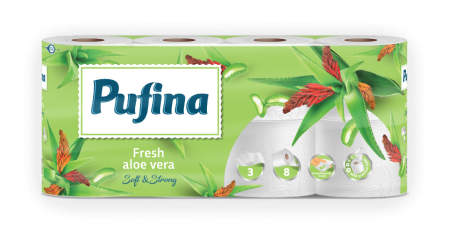 TOATE PRODUSELE - hartie-igienica-pufina-fresh-aloe-vera-3-straturi-8-role