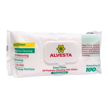 SERVETELE, PROSOAPE, ROLE - Alvesta Servetele Umede All Purpose Cleaning 100 Buc