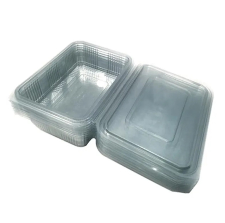 Caserolă cu capac 1500 ml set 100 buc – PET transparent, pentru catering și livrări [1]