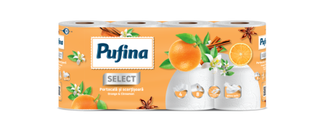 TOATE PRODUSELE - Hartie Igienica Pufina Orange Cinnamon 4 Straturi 8 Role