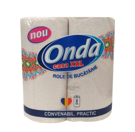 TOATE PRODUSELE - Prosop bucatarie Onda XXL, 2 straturi – 2 role/set