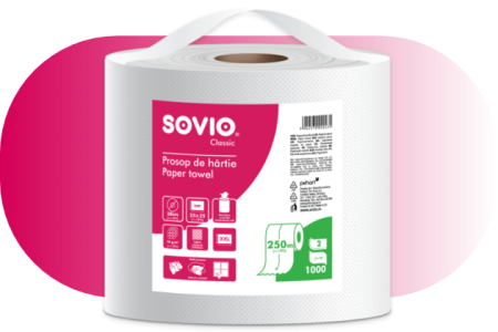 Menaj si Intretinere - Prosop Hartie Monorola Alb Profesional – 250 m, 1000 Foi, 1 Rola | Absorbtie Mare