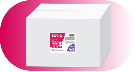 SERVETELE, PROSOAPE, ROLE - Prosop pliat Sovio V-Fold 21x25 cm