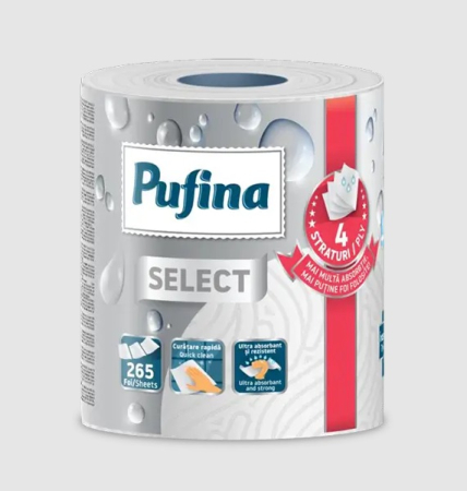 TOATE PRODUSELE - Prosop Bucatarie Pufina Select 4 Straturi 40m Monorola