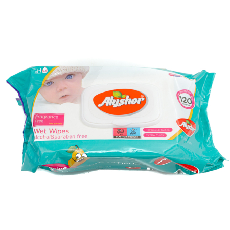 TOATE PRODUSELE - Servetele umede Alyshor 120 buc – Curatare delicata, uz zilnic