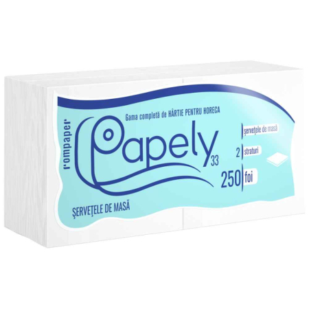 TOATE PRODUSELE - Servetele 33x33 cm 2 straturi 250 buc - Horeca Alb Decorative