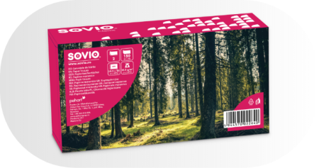 Șervețele faciale Sovio, 2 straturi, foldate – 150 buc [1]
