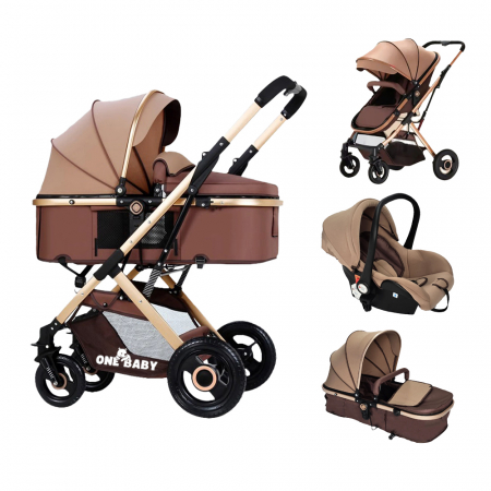 Carucioare Copii - Carucior OneBaby Gold 3 in 1