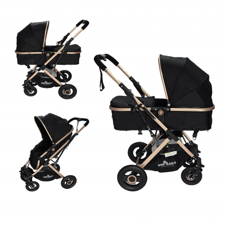 Carucior OneBaby Negru 3 in 1 [1]