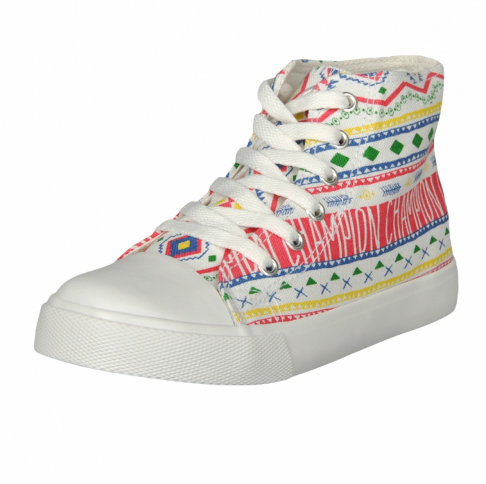 Adidași copii Champion Mid Cut – imprimeu etnic și stil vibrant [1]