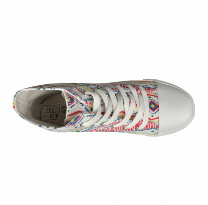 Adidași copii Champion Mid Cut – imprimeu etnic și stil vibrant [4]
