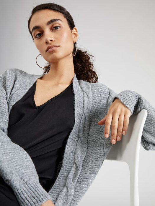Cardigan gri tricotat [4]