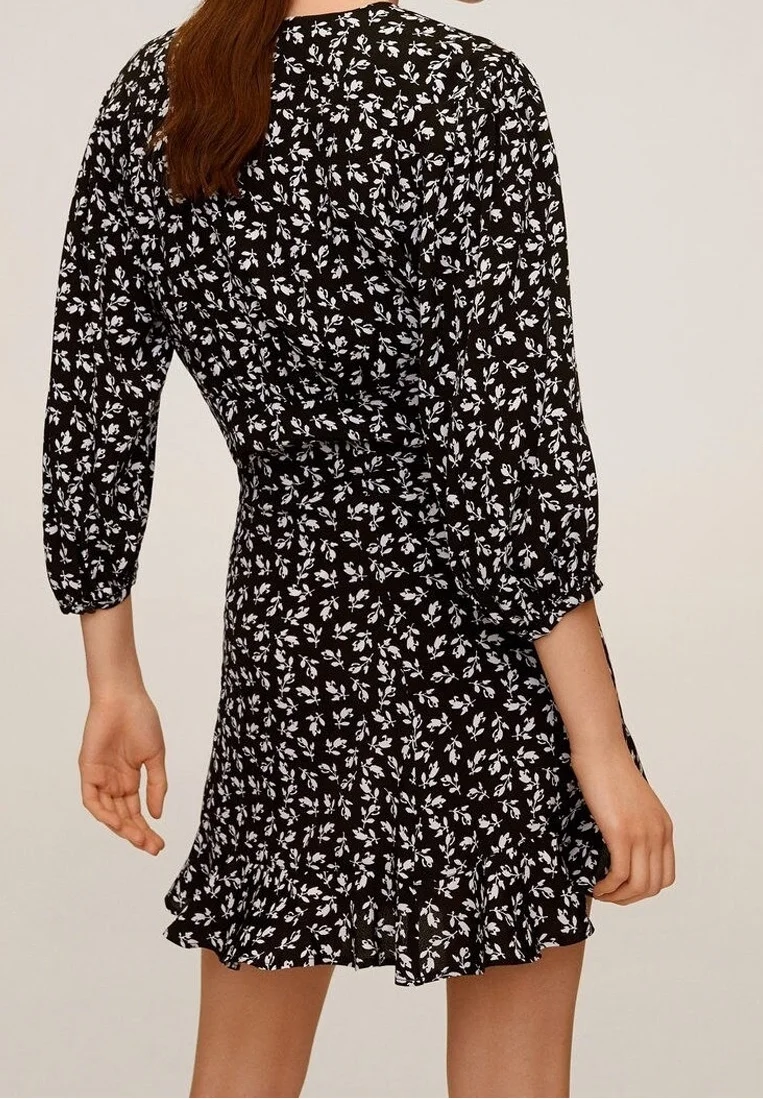 Bluză Mango neagră cu imprimeu [4]