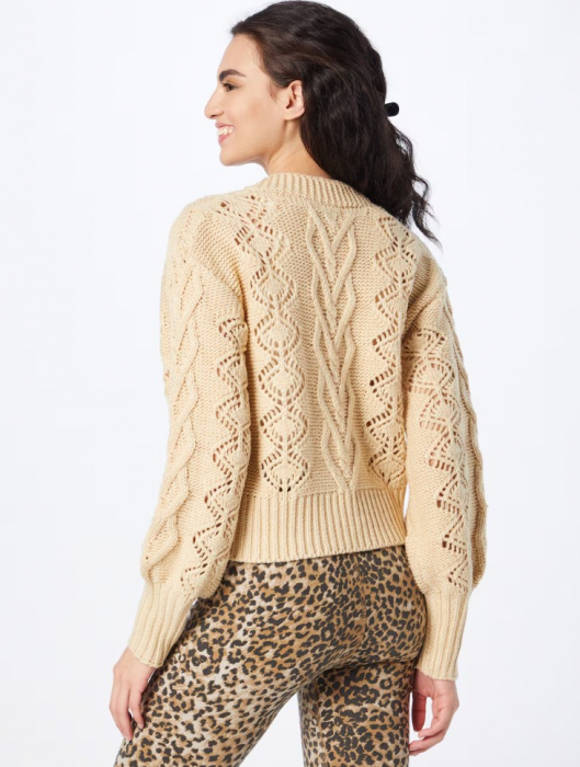 Cardigan tricotat bej damă [4]
