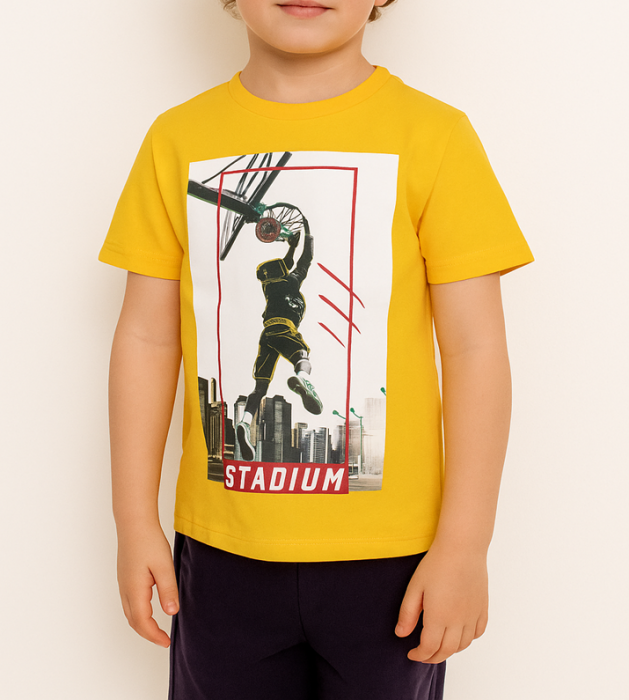 Tricou băieți galben Chicco – imprimeu baschet STADIUM | One Shop Brands [2]