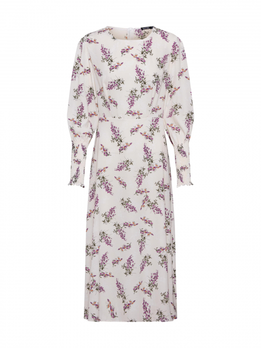 Rochie Midi Florală cu Mâneci [1]