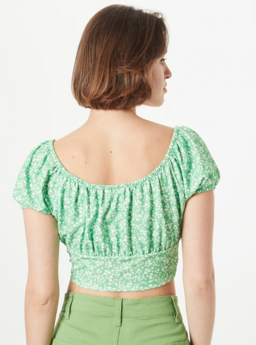 Bluză cropped cu imprimeu floral [4]