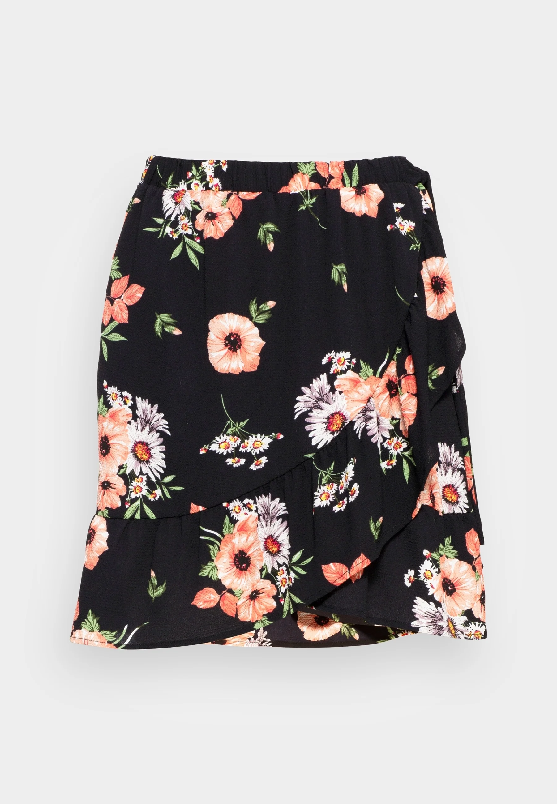 Fustă damă Only tip petrecută, neagră cu imprimeu floral [4]