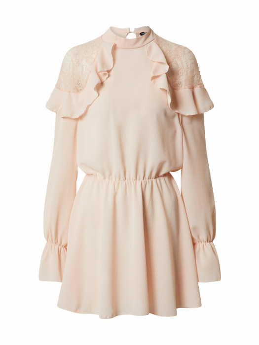 Rochie Skater Roz cu Dantelă [1]