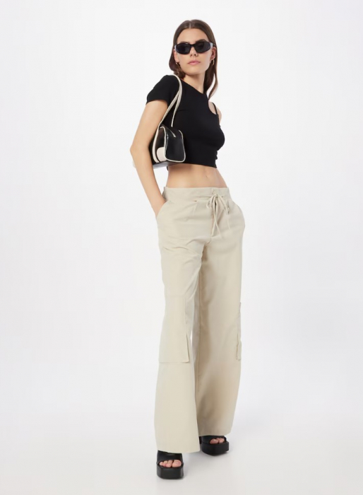 Cargo Pants Crem cu Buzunare [4]