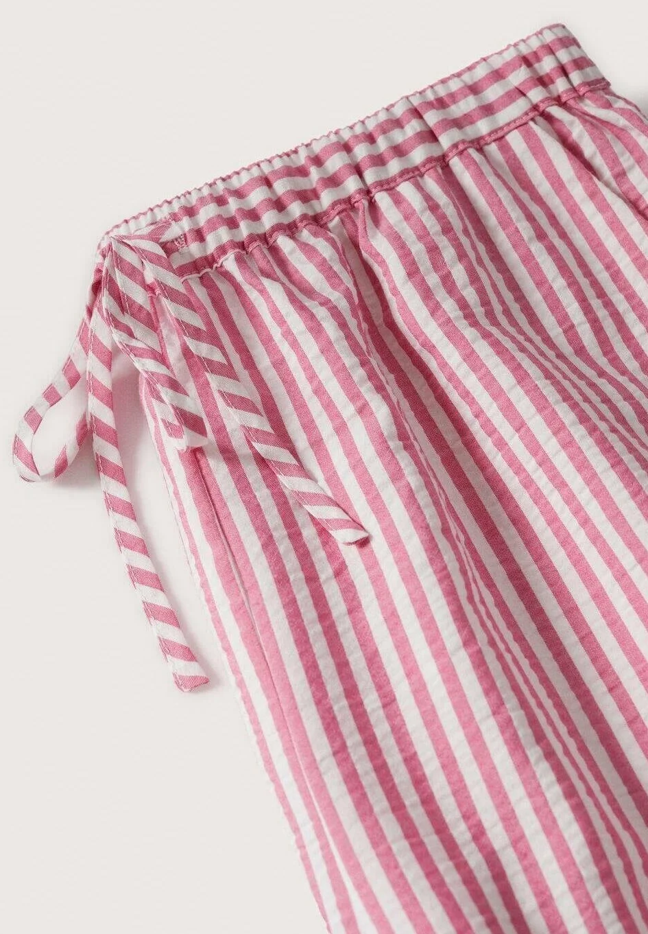 Pantaloni damă Mango, roz cu dungi albe [5]