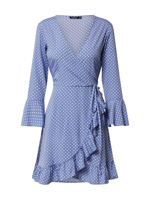 Rochie mini cu buline și volane [1]