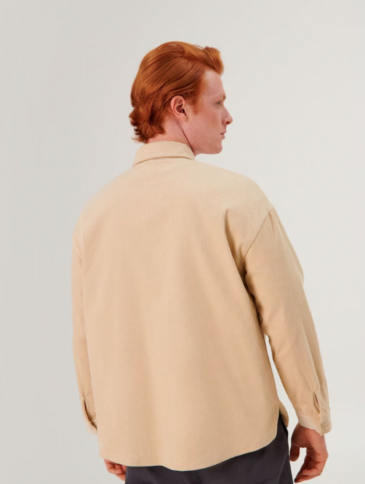 Cămașă oversized unisex bej [5]