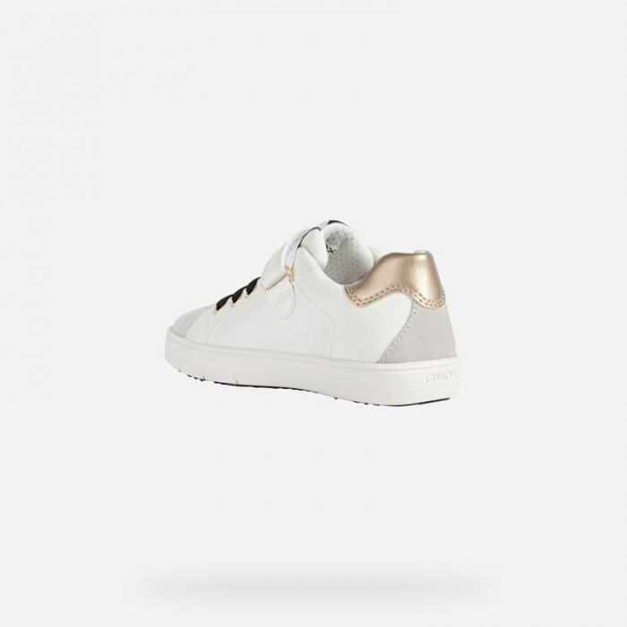 Sneakers fete Geox J Silenex G.A alb/platină – stil și confort pentru activitățile zilnice [3]