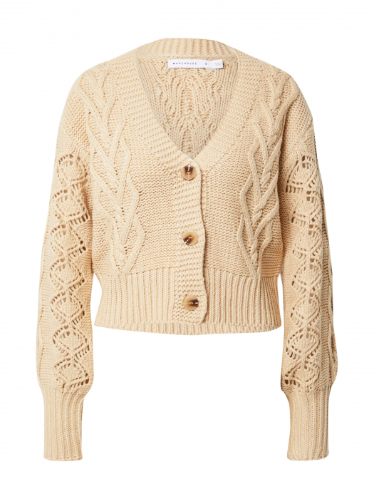 Cardigan tricotat bej damă [1]