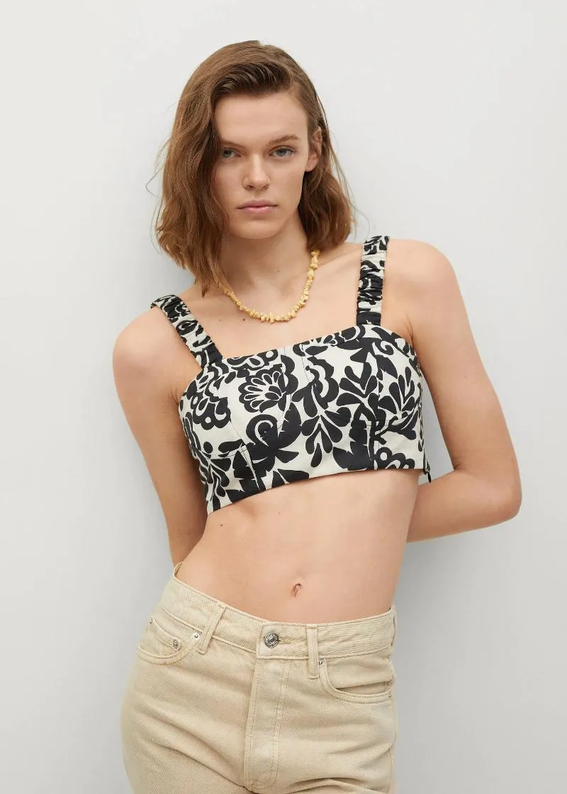 Top scurt Mango off-white [2]