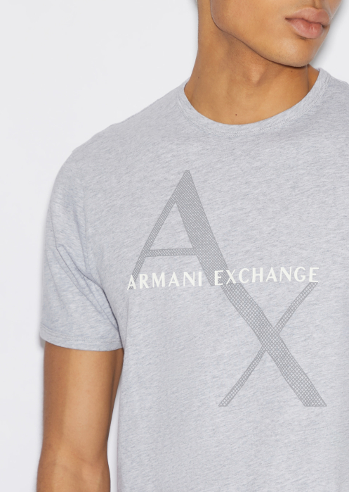 Tricou bărbați Armani Exchange bumbac gri [2]