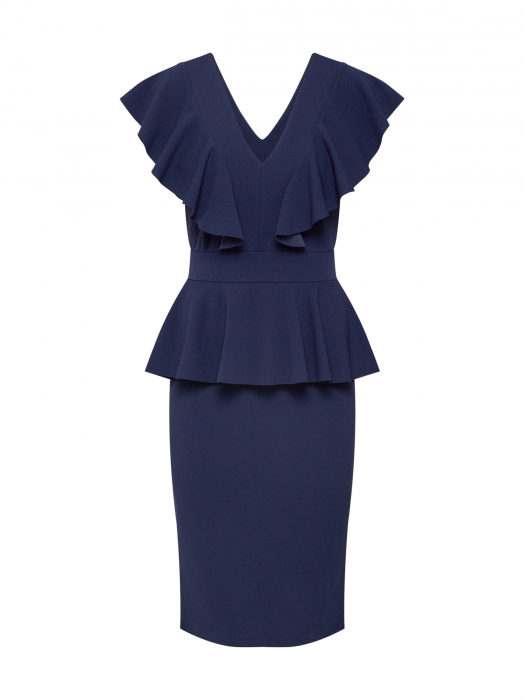 Rochie Bodycon Midi cu Peplum [1]