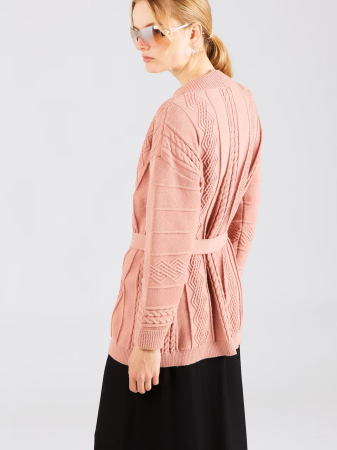 Cardigan roz tricotat [2]