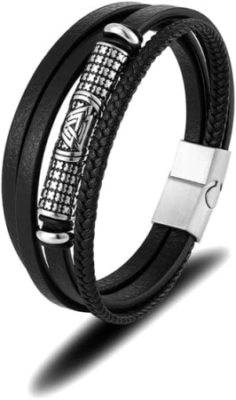 Bărbați - Brățară multilayer din piele