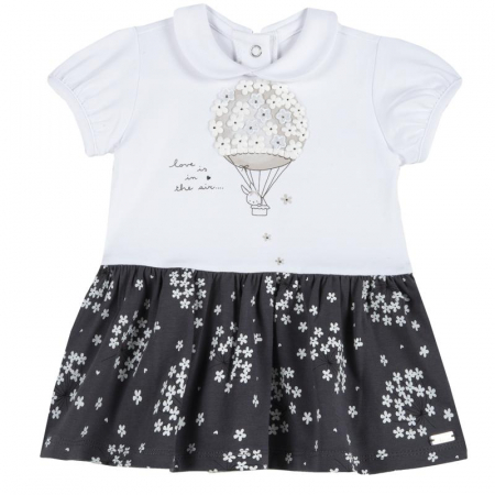 CHICCO - Rochie Chicco alb-negru