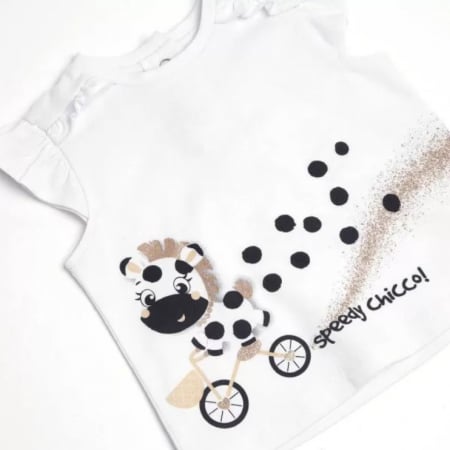 CHICCO - Tricou fetiță Speedy Zebra
