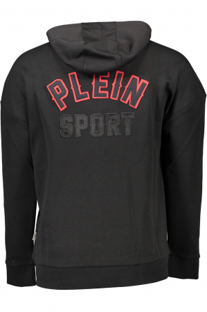 PLEIN SPORT - Hanorac Negru cu Glugă Plein Sport